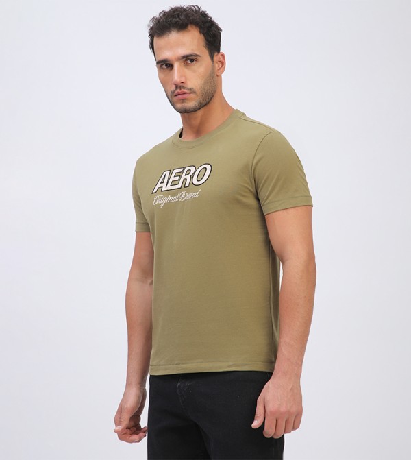 Aeropostale Aeropostale - Green Round Neck T-Shirts