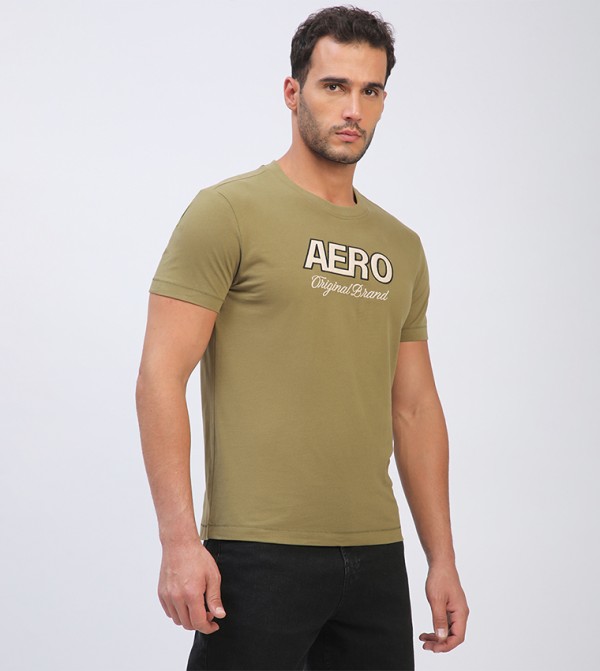 Aeropostale Aeropostale - Green Round Neck T-Shirts