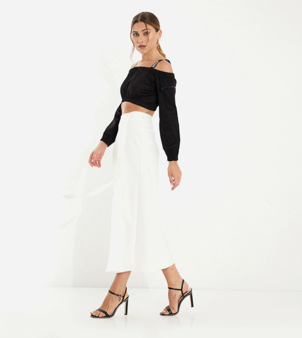 ViaDelleRose ViaDelleRose - Black Bodysuit & Cropped