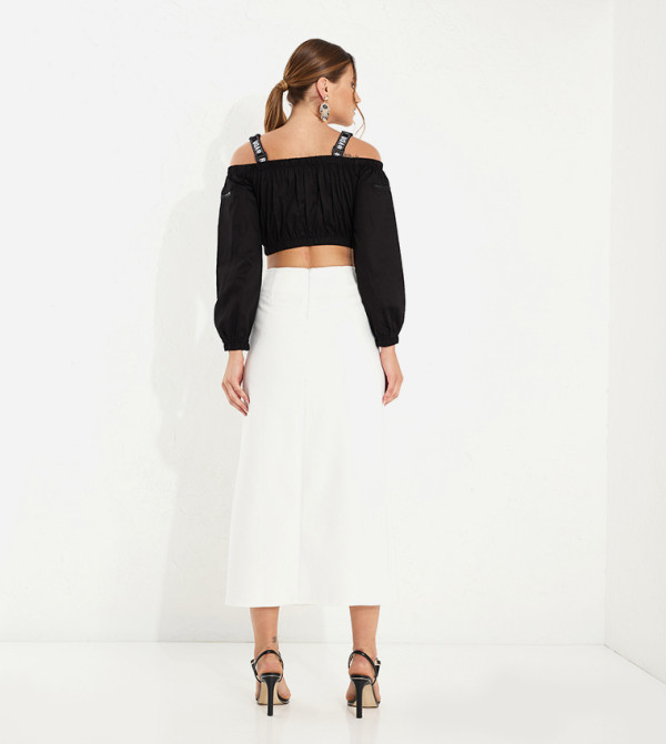 ViaDelleRose ViaDelleRose - Black Bodysuit & Cropped