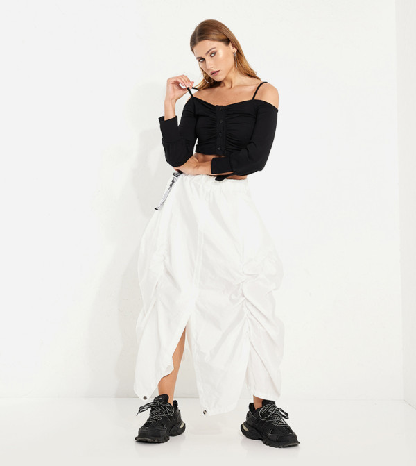 ViaDelleRose ViaDelleRose - Black Bodysuit & Cropped
