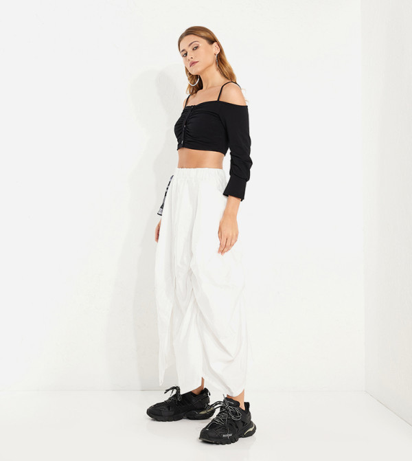 ViaDelleRose ViaDelleRose - Black Bodysuit & Cropped