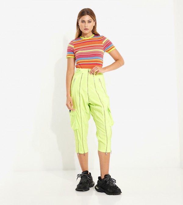 ViaDelleRose ViaDelleRose - Lime Regular Pants