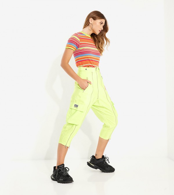 ViaDelleRose ViaDelleRose - Lime Regular Pants