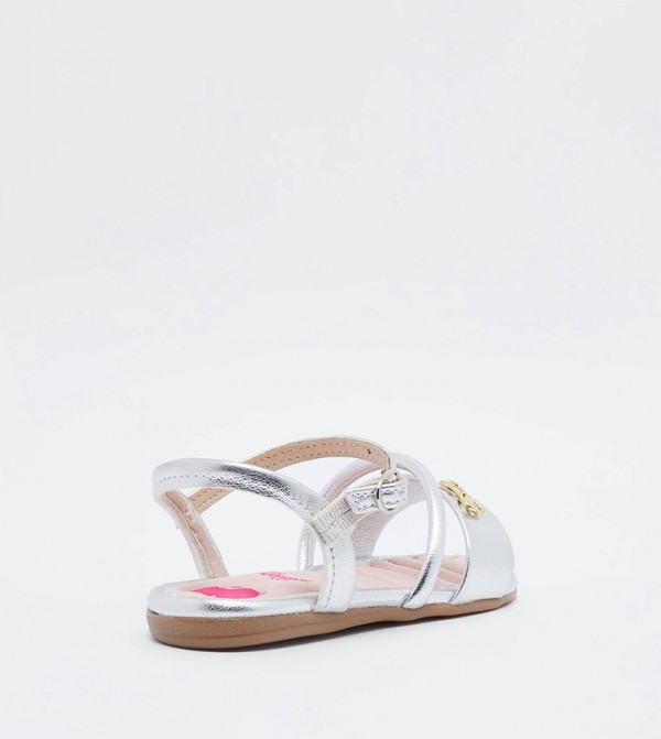 MOLEKINHA  Sandals - Silver Flat Sandals