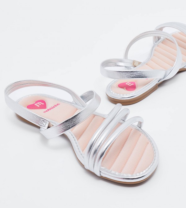 MOLEKINHA  Sandals - Silver Flat Sandals