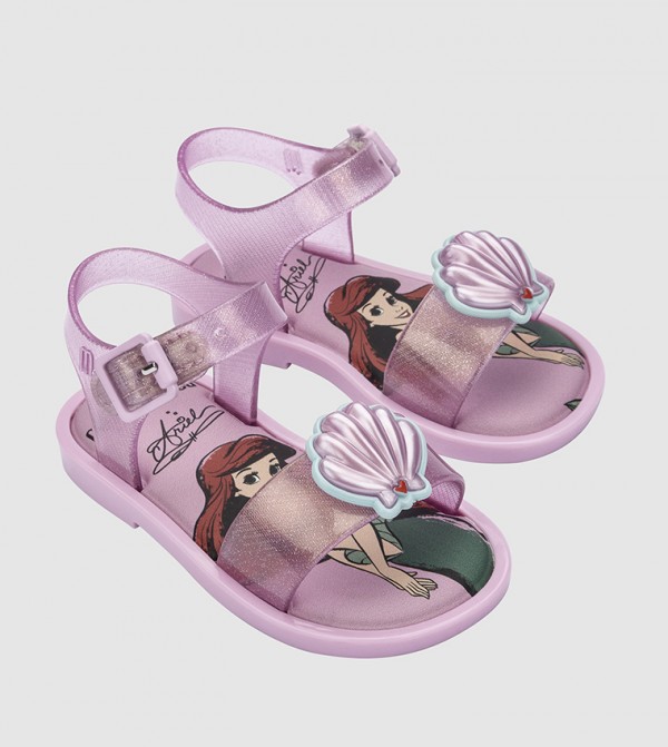 MINI MELISSA  - Pink Flat Sandals