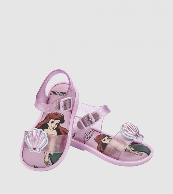 MINI MELISSA  - Pink Flat Sandals