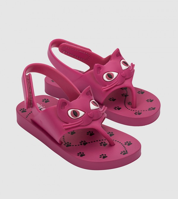 MINI MELISSA  - Pink Flat Sandals