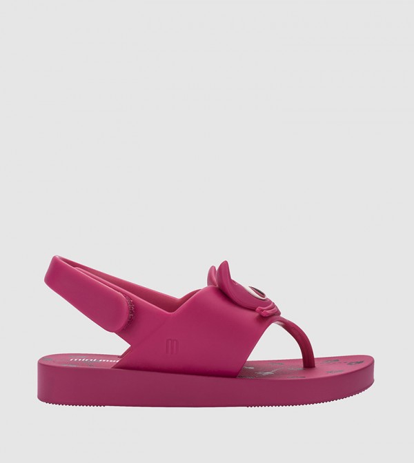 MINI MELISSA  - Pink Flat Sandals
