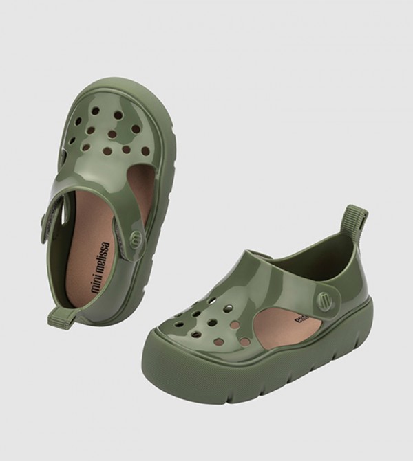 MINI MELISSA  - Green clogs