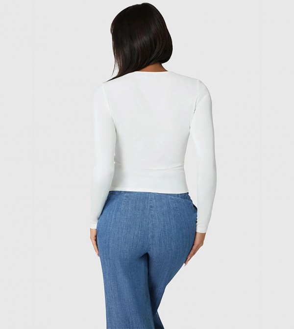 بيبي بيبي - أبيض Cropped Tops