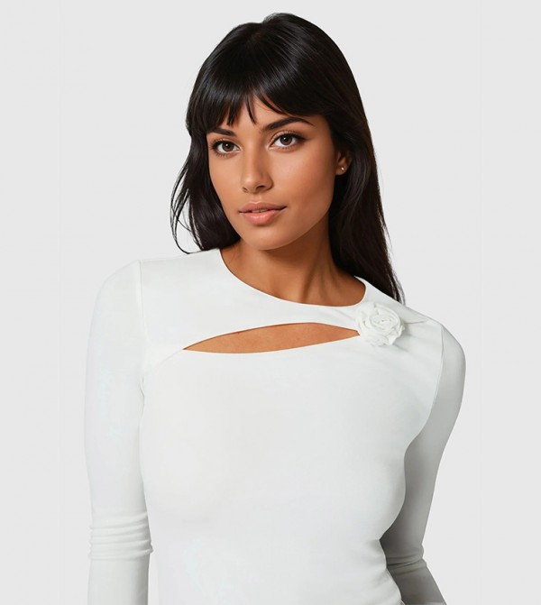 بيبي بيبي - أبيض Cropped Tops