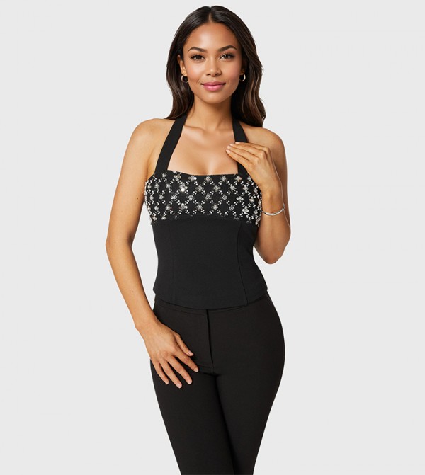 Bebe Bebe - Black Sleeveless Tops