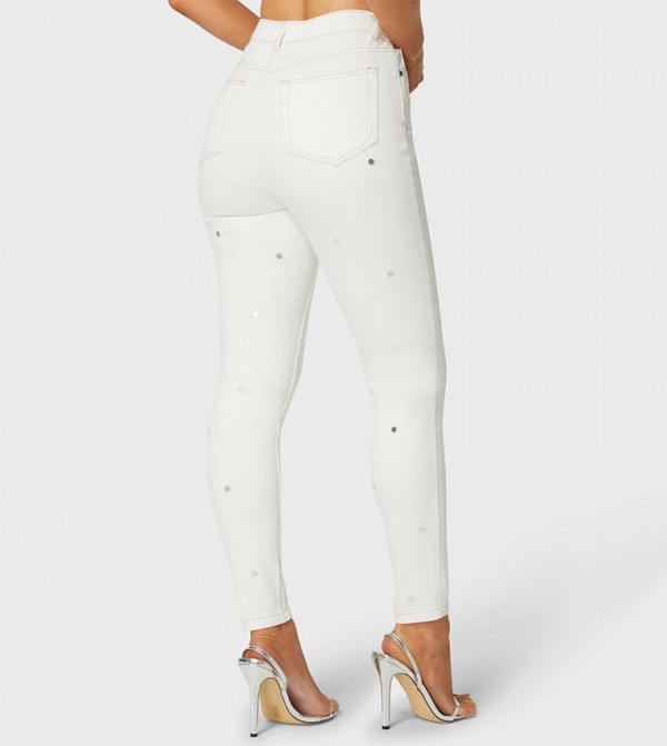 Bebe Bebe - White Skinny Fit Jeans
