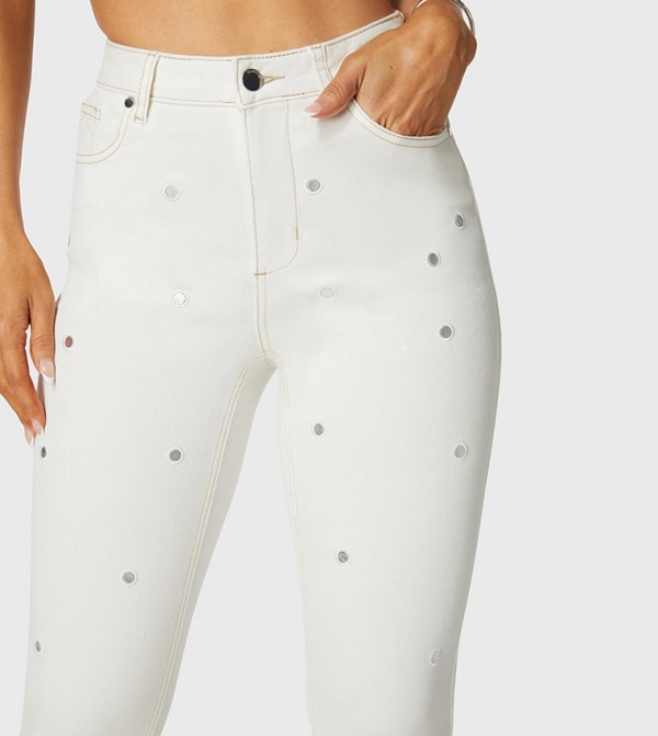 Bebe Bebe - White Skinny Fit Jeans