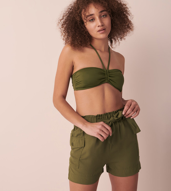 La Vie en Rose  Clothing - Green Casual Shorts