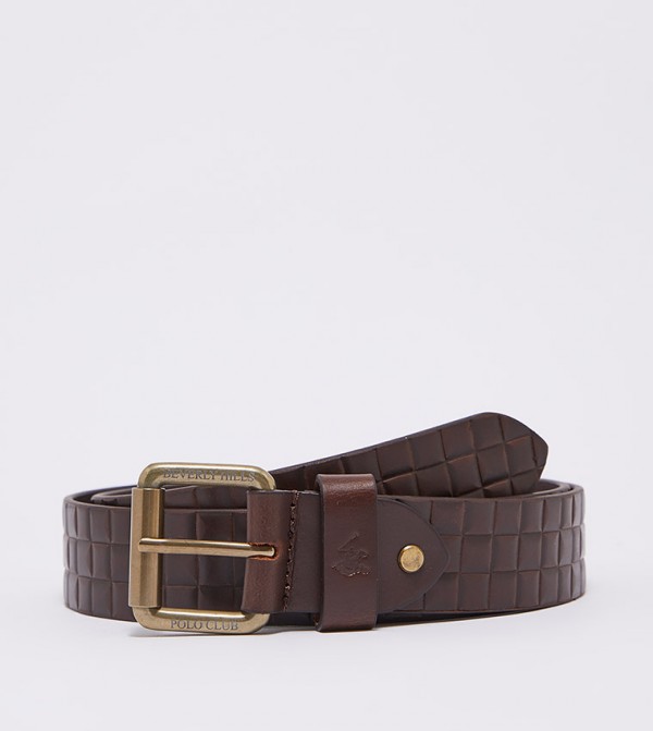 Beverly Hills Polo Club  Belts - Brown Leather Belts