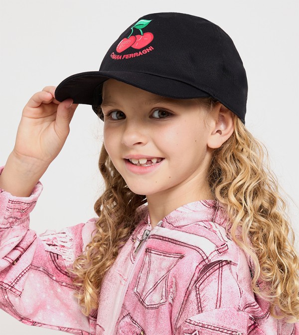 CHIARA FERRAGNI KIDS  - Black Caps & Mittens
