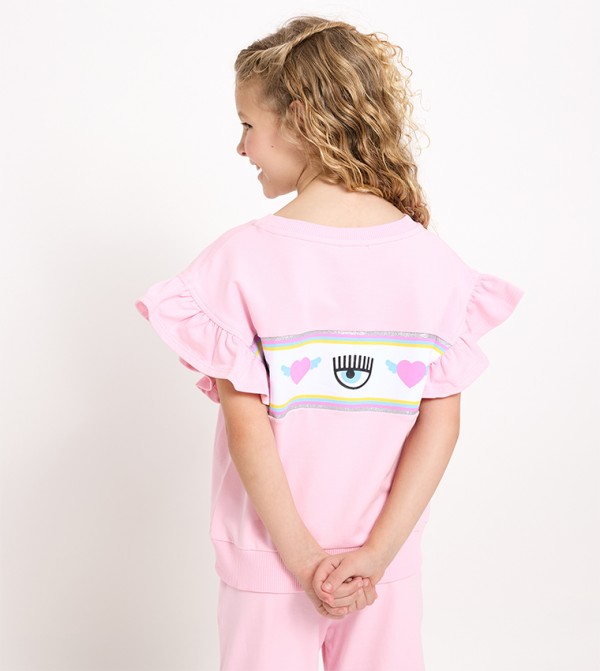 CHIARA FERRAGNI KIDS  - Pink T-shirts