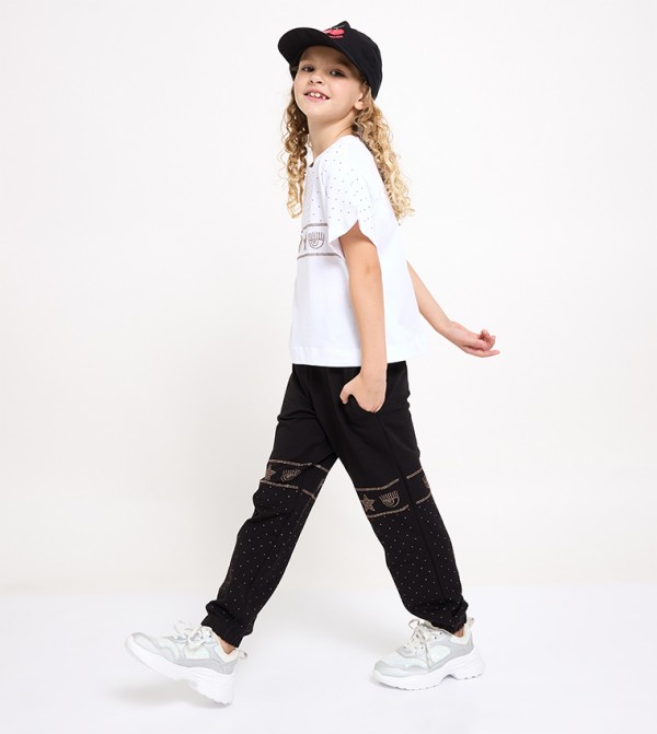 CHIARA FERRAGNI KIDS  - Black Joggers