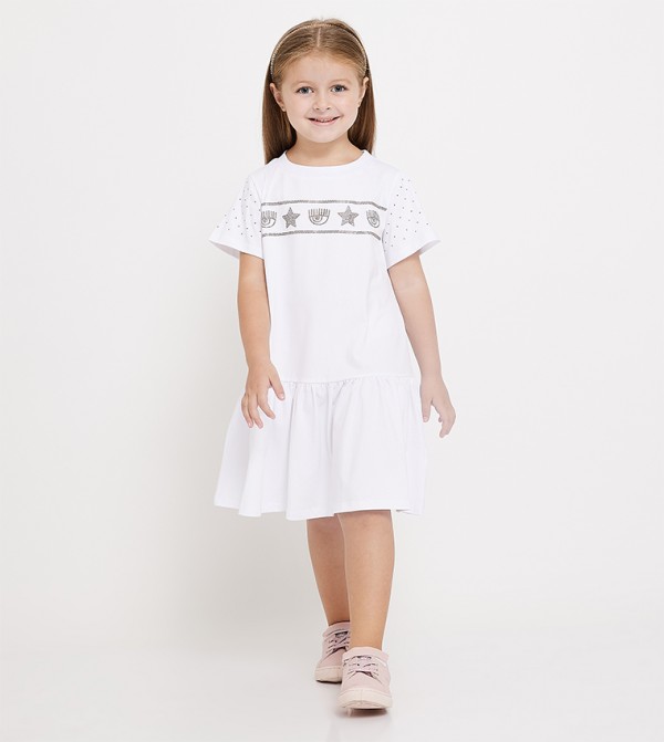 CHIARA FERRAGNI KIDS CHIARA FERRAGNI KIDS - White Casual Dress
