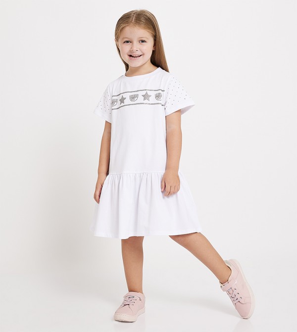 CHIARA FERRAGNI KIDS CHIARA FERRAGNI KIDS - White Casual Dress