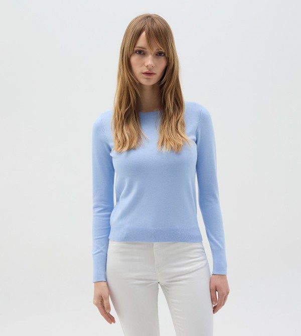 او في اس  - أزرق Sweaters