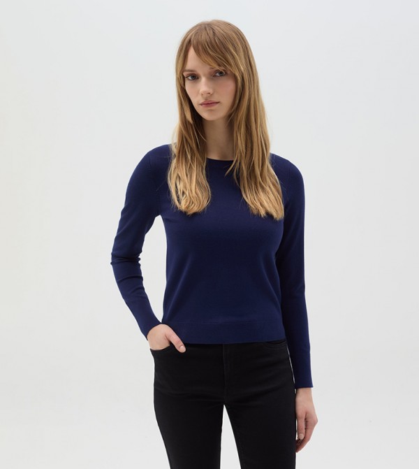 او في اس  - كحلي Sweaters
