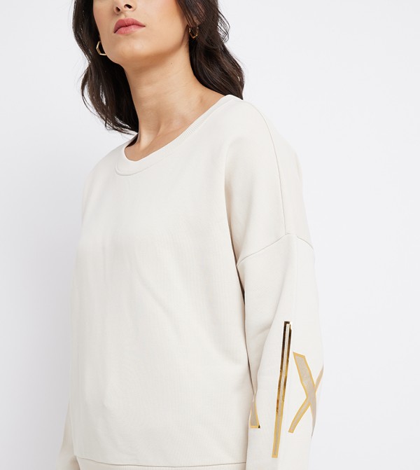 Armani Exchange  - Cream Sweatshirts