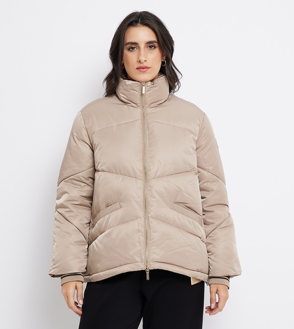 Armani Exchange - Beige Puffer & Quilted Jackets