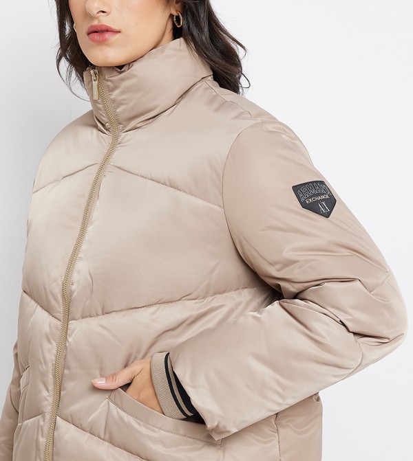 Armani Exchange - Beige Puffer & Quilted Jackets