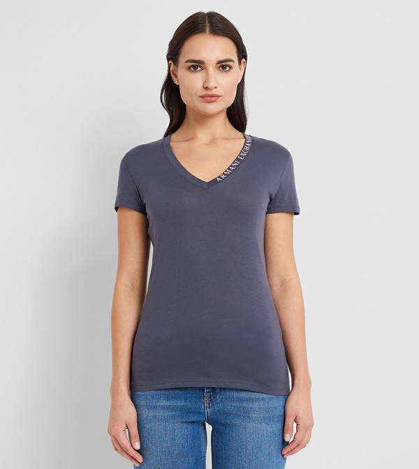 Armani Exchange  - Grey Casual T-Shirts