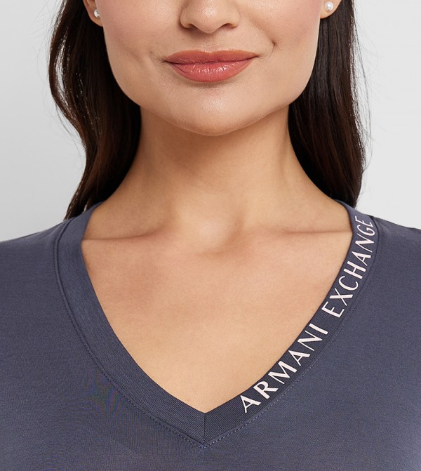 Armani Exchange  - Grey Casual T-Shirts