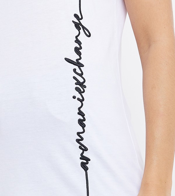Armani Exchange  - White Casual T-Shirts