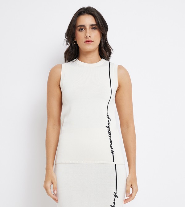 Armani Exchange  - Off White Tops & Blouses