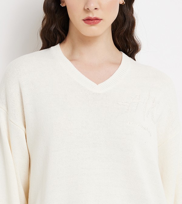 Armani Exchange - Off White Sweaters