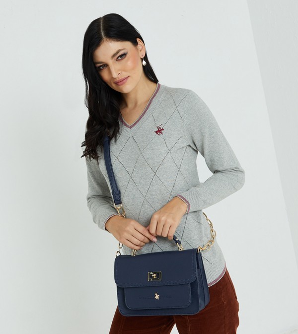 Beverly Hills Polo Club Shoulder Bags - Blue Satchel