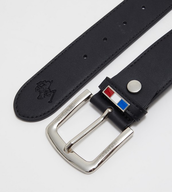 Beverly Hills Polo Club  Belts - Black Leather Belts