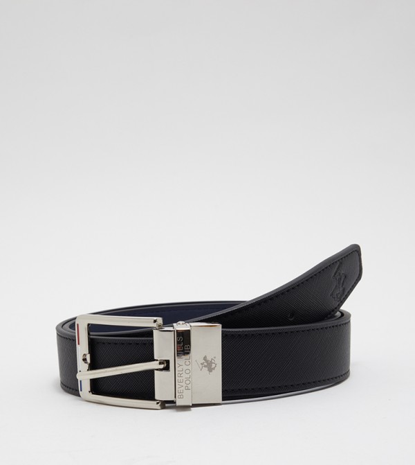 Beverly Hills Polo Club  Belts - Black Leather Belts