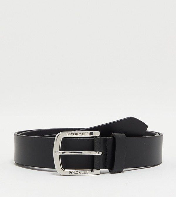 Beverly Hills Polo Club  Belts - Black Leather Belts