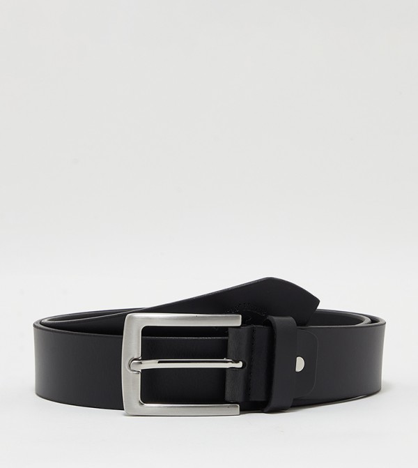 Beverly Hills Polo Club  Belts - Black Leather Belts