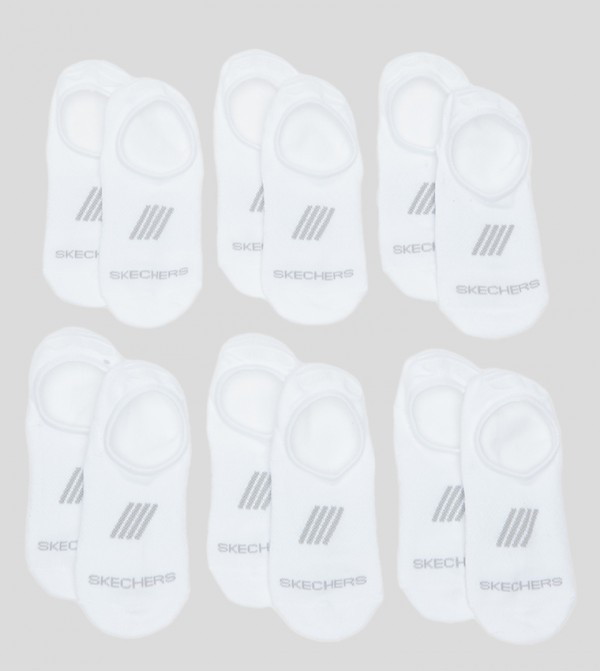 Skechers  Socks - White No Show Socks