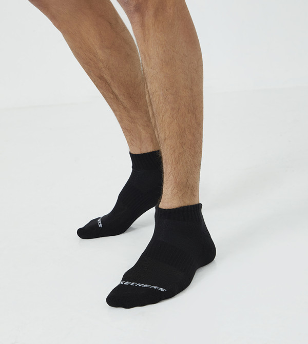 سكيتشرز  جوارب للكاحل  - أسود جوارب مختفية-هيدين جوارب