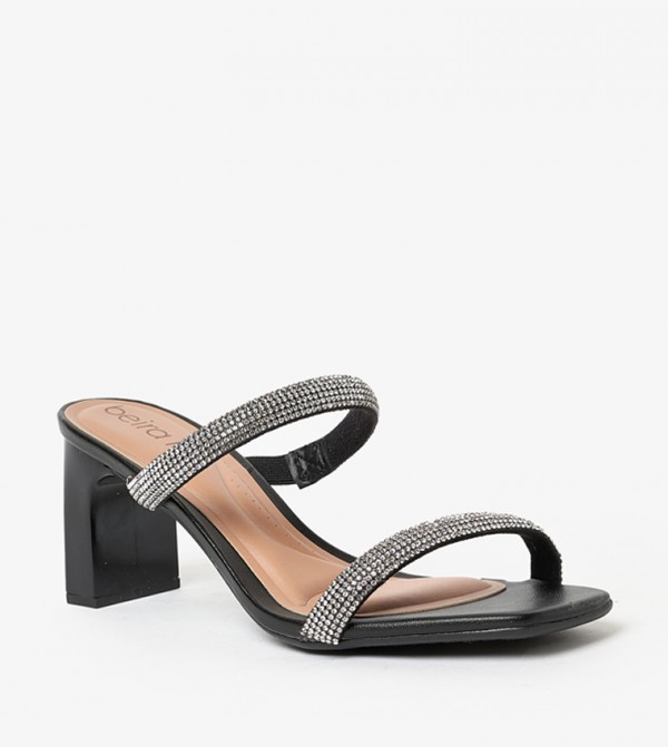 Beira Rio Beira Rio - Black Heeled Sandals