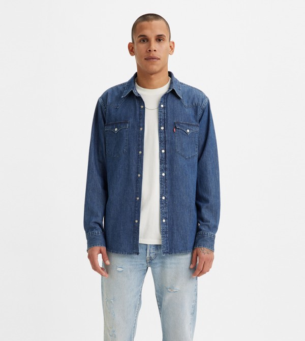 Levi's  Shirts - DARK INDIGO Long Sleeves