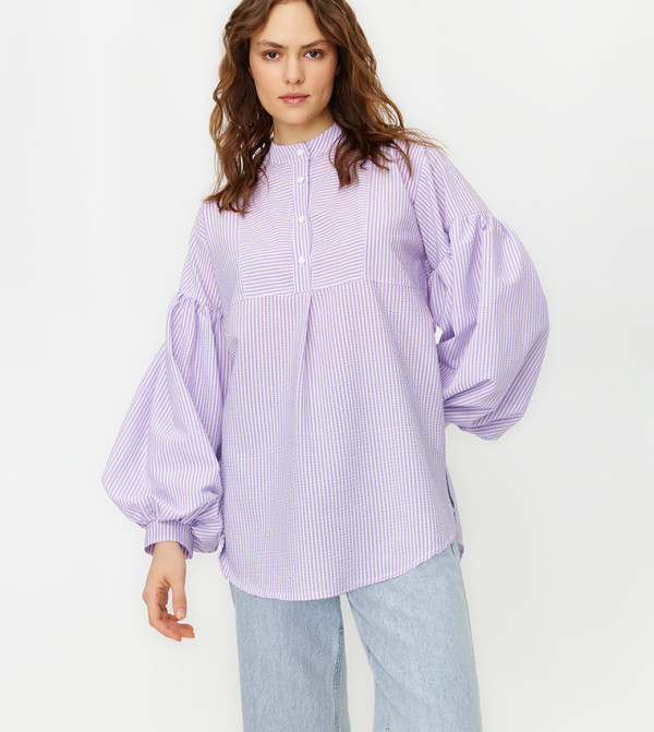 ترينديول - أوتليت  ملابس محتشمة - بنفسجي  modestwear