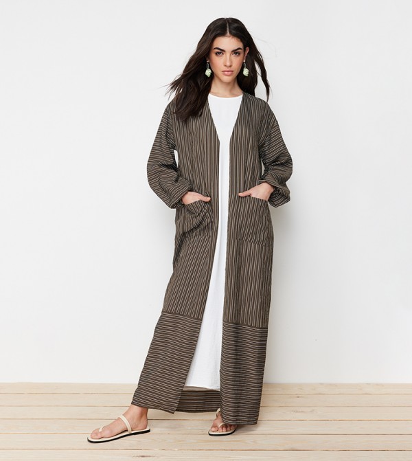 Trendyol - Outlet  Abayas - Khaki Abayas