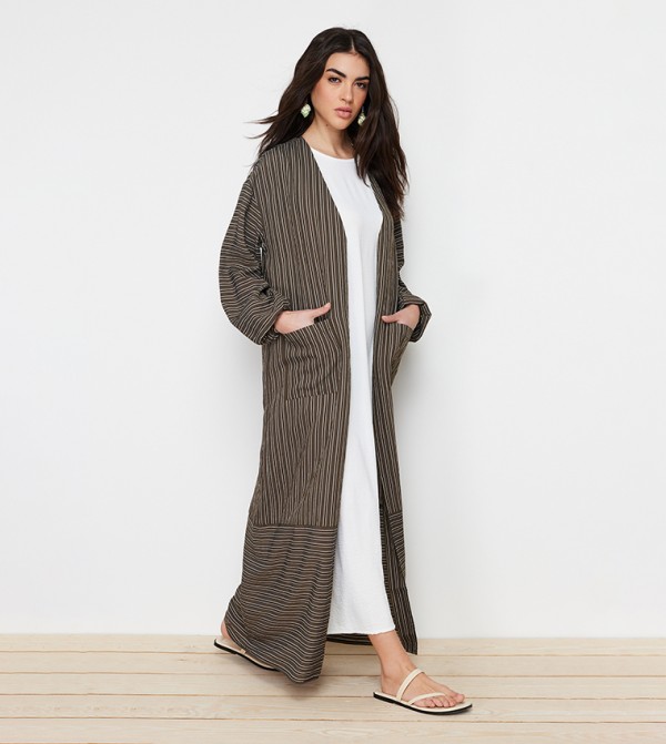 Trendyol - Outlet  Abayas - Khaki Abayas