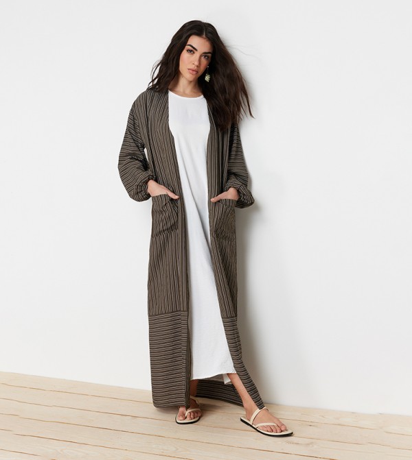 Trendyol - Outlet  Abayas - Khaki Abayas